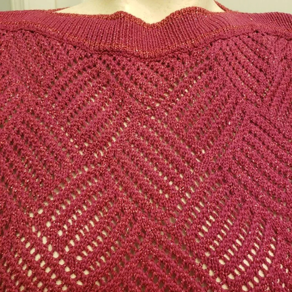 ESPRIT Sparkly Pink Sweater LARGE womens XSMALL - Picture 4 of 6